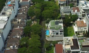 Aerial residential neighborhood - ALTA SURVEY Massachusetts Aerial view of residential properties where a boundary survey helps confirm property lines