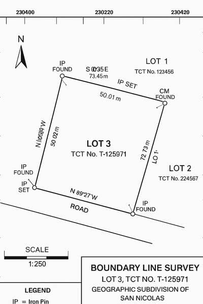 Technical boundary survey map document - ALTA SURVEY Massachusetts A detailed boundary line survey map showing property measurements and legal lot boundaries