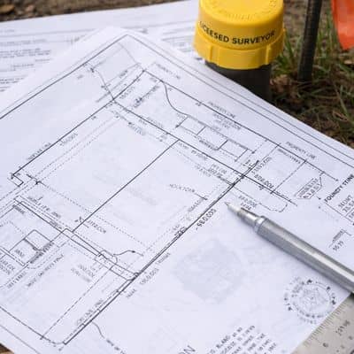 Boundary survey plan with property corner - ALTA SURVEY Massachusetts Professional boundary survey plan and property marker showing how boundary survey cost is determined